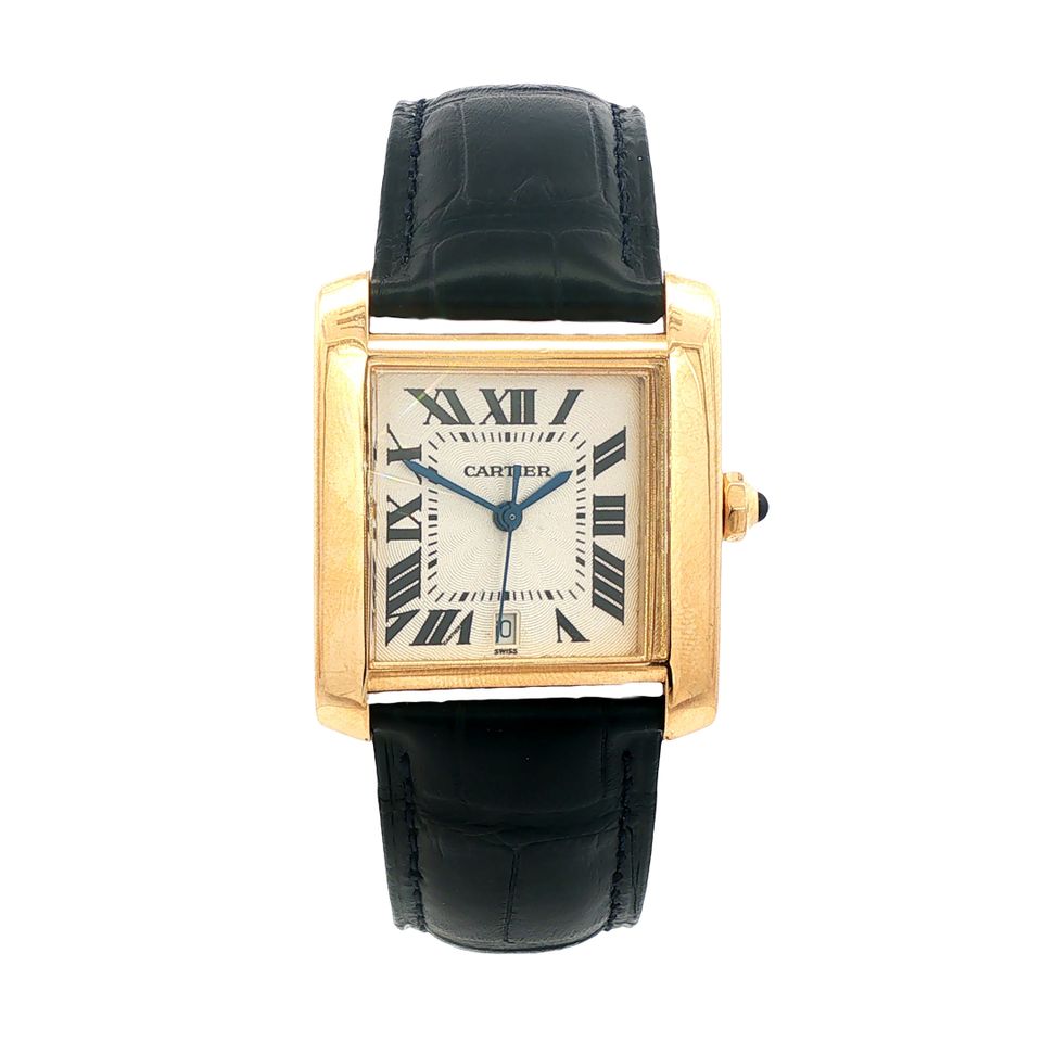 Vintage Cartier Tank Francaise Large 18K Gold Watch