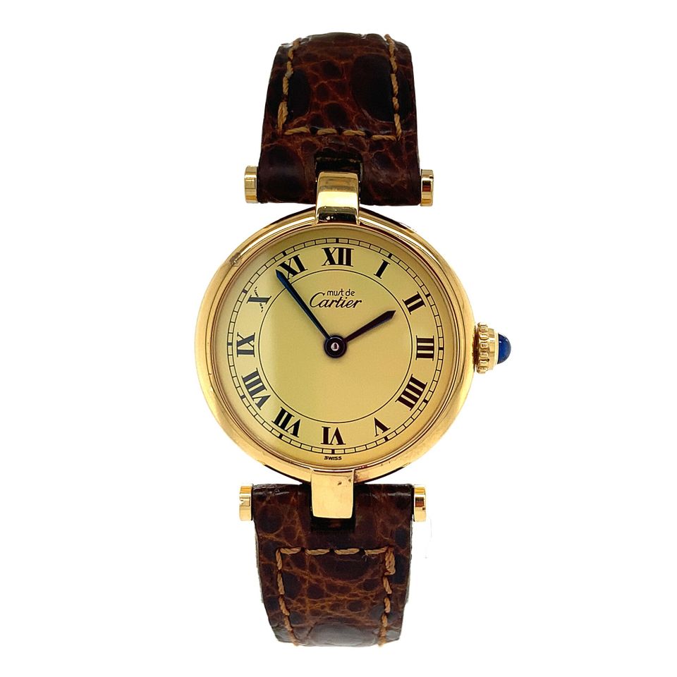 Vintage Cartier Paris Vermeil 18K Gold Watch Quartz