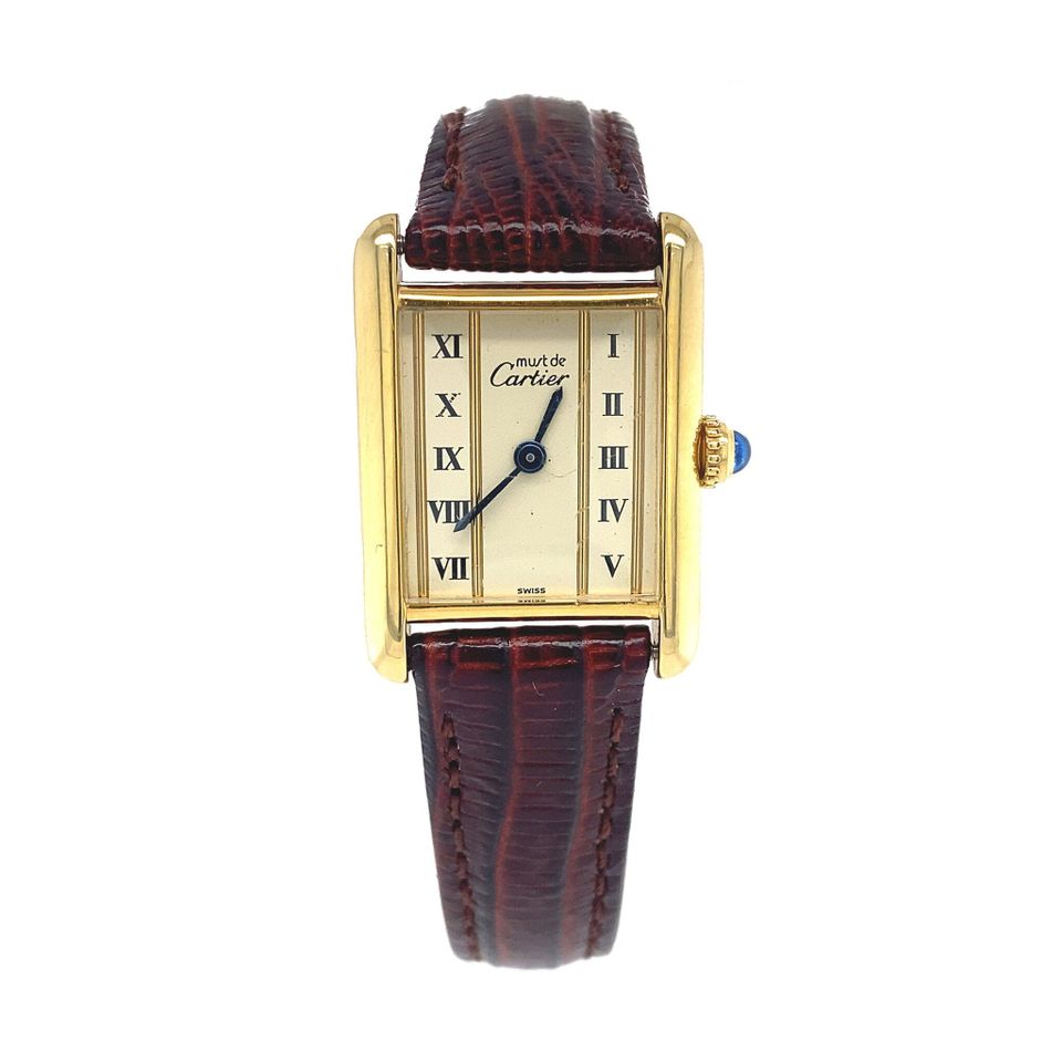 Vintage Cartier Vermeil Tank Must Quartz Watch