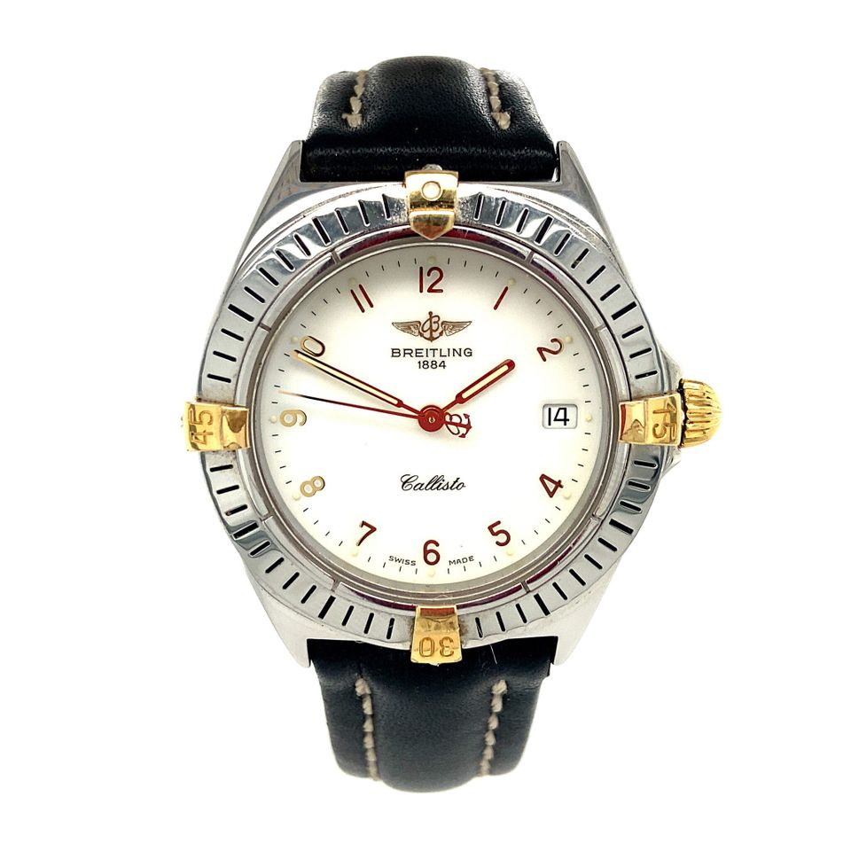 Vintage Breitling Callisto 18K Gold Watch and Steel