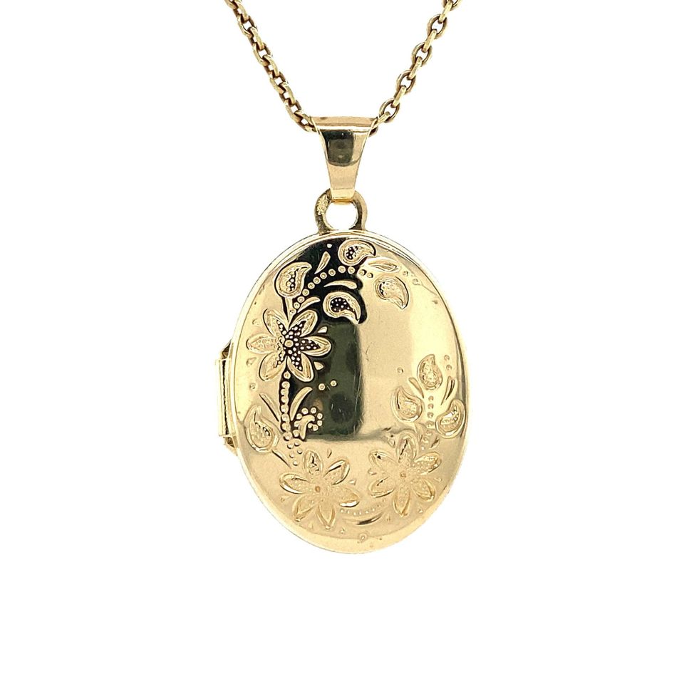 Vintage 14K Gold Locket with Engraving