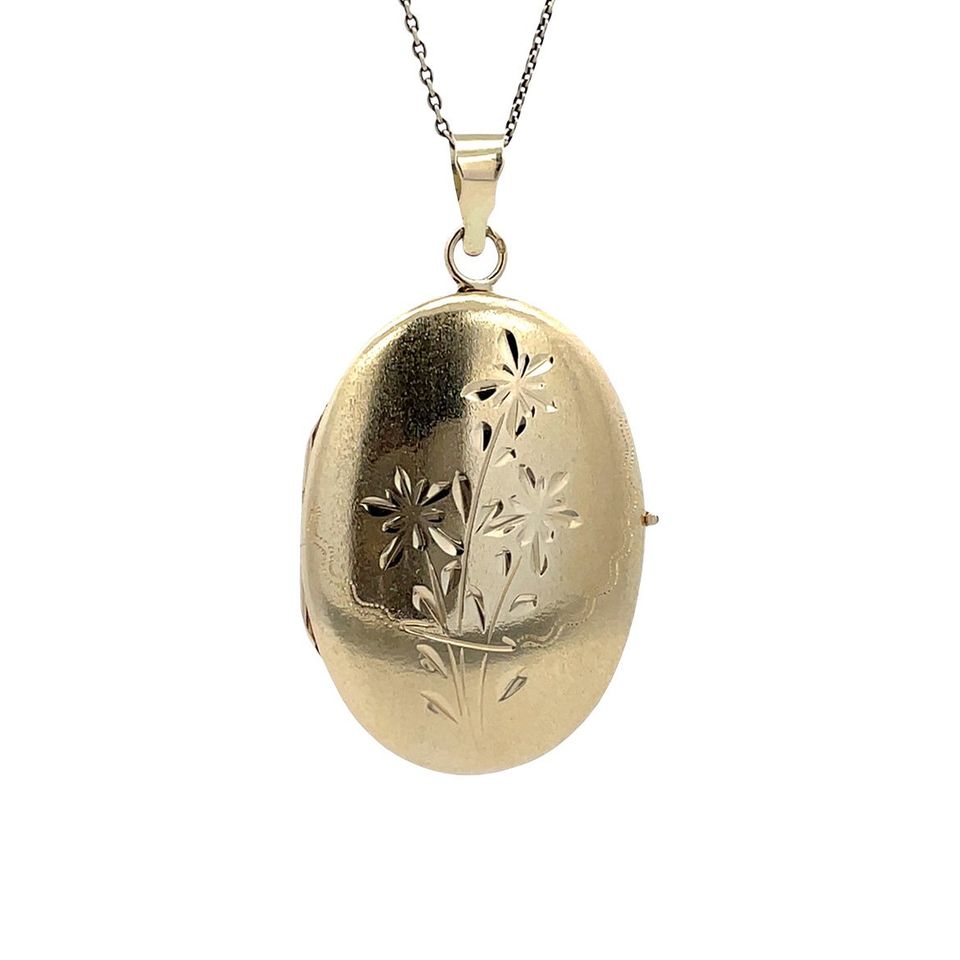 Vintage 14K Gold Locket with Engraving