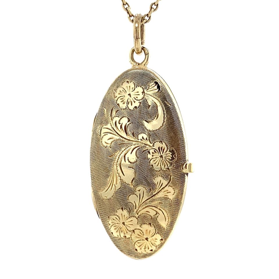 Vintage 14K Gold Locket with Engraving