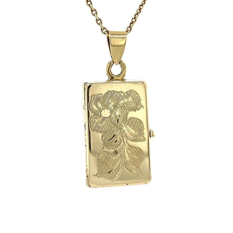 Vintage 14K Gold Locket with Engraving