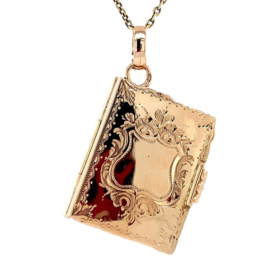 Vintage 14K Gold Book Locket