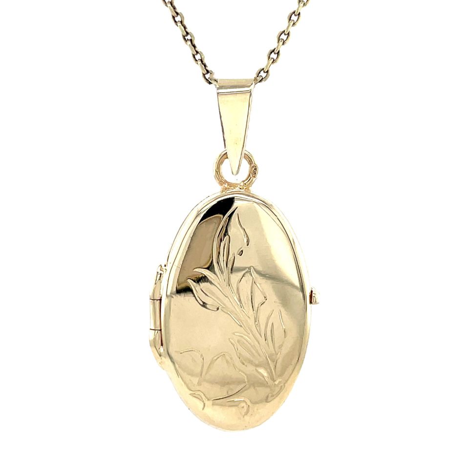 Vintage 14K Gold Locket with Engraving