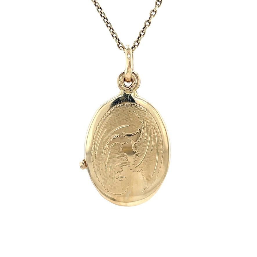 Vintage 14K Gold Locket with Engraving