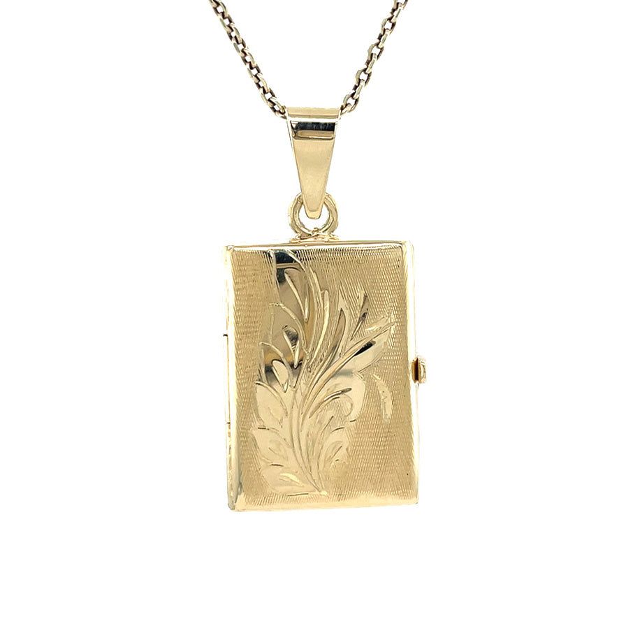 Vintage 14K Gold Locket with Engraving