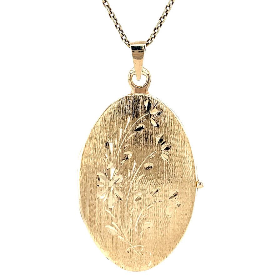 Vintage 18K Gold Locket with Engraving