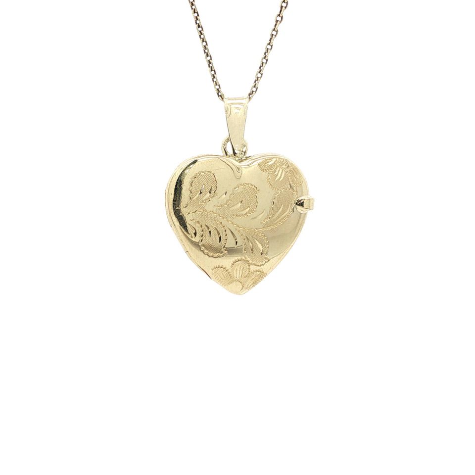 Vintage 14K Gold Heart Locket with Engraving
