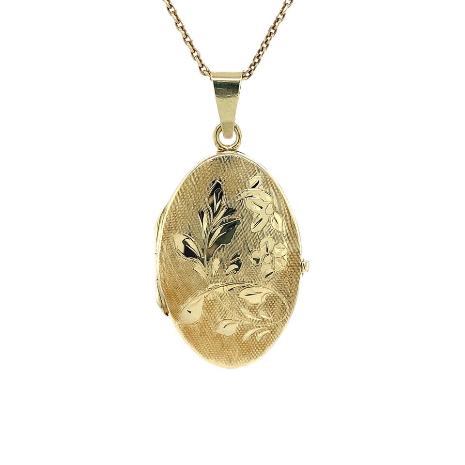 Vintage 14K Gold Locket with Engraving