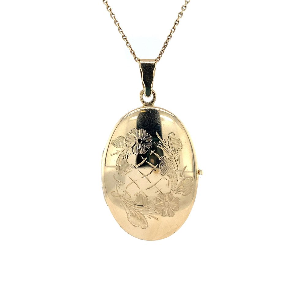 Vintage 14K Gold Locket with Engraving