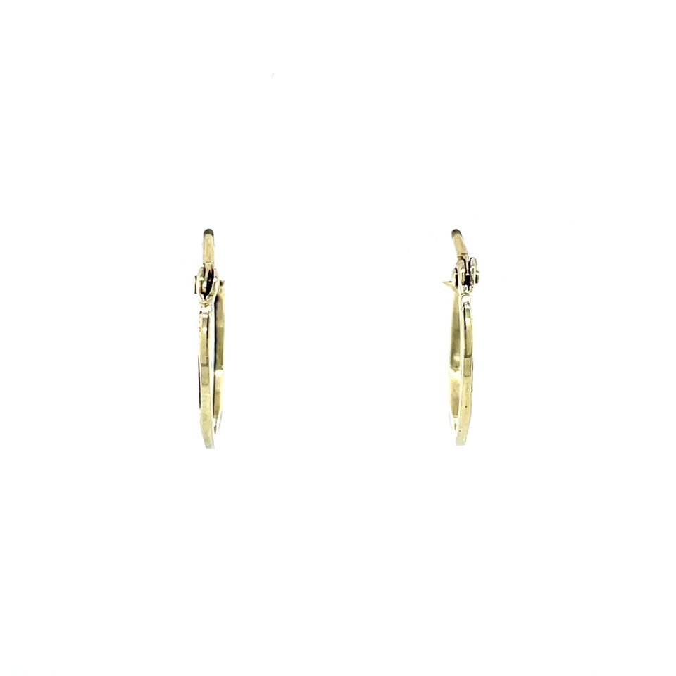 Vintage 14K Gold Fancy Hoop Earrings