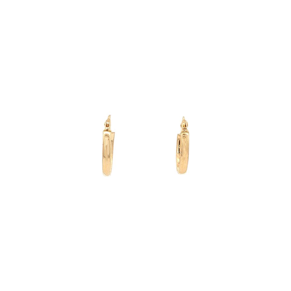 Vintage 14K Gold Smooth Hoop Earrings