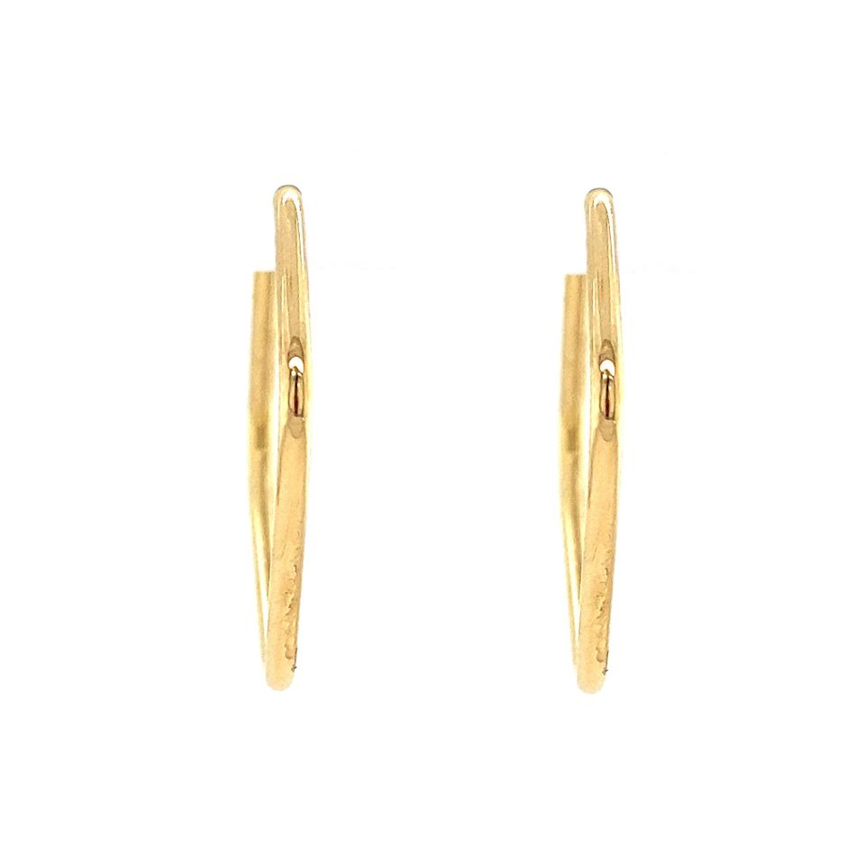 Vintage 18K Gold Fancy Hoop Earrings