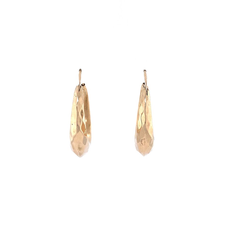 Vintage 14K Rose Gold Hoop Earrings