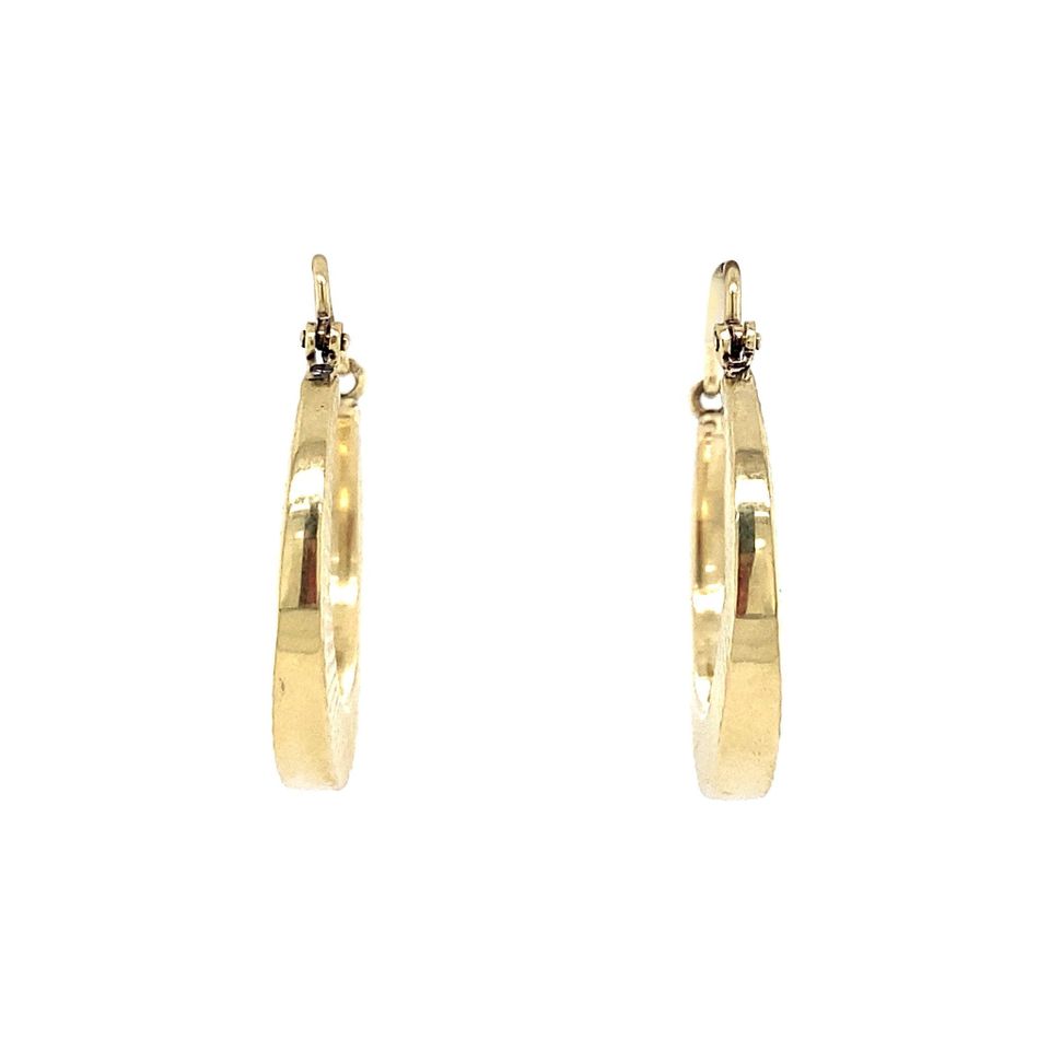 Vintage 14K Gold Hoop Earrings Fancy