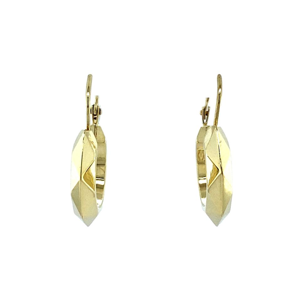 Vintage 14K Gold Fisherman's Hoop Earrings