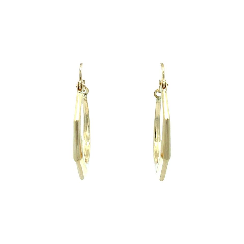 Vintage 14K Gold Fancy Hoop Earrings