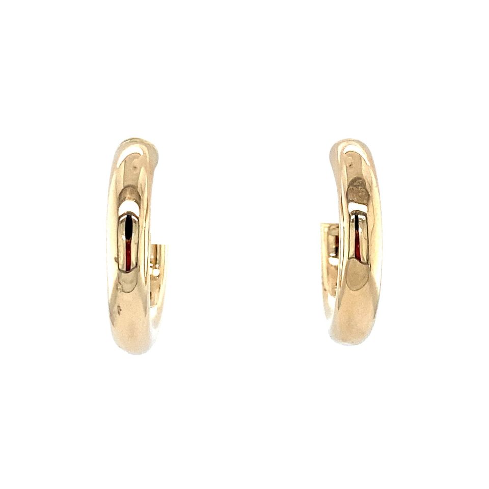 Vintage 14K Gold Smooth Hoop Earrings