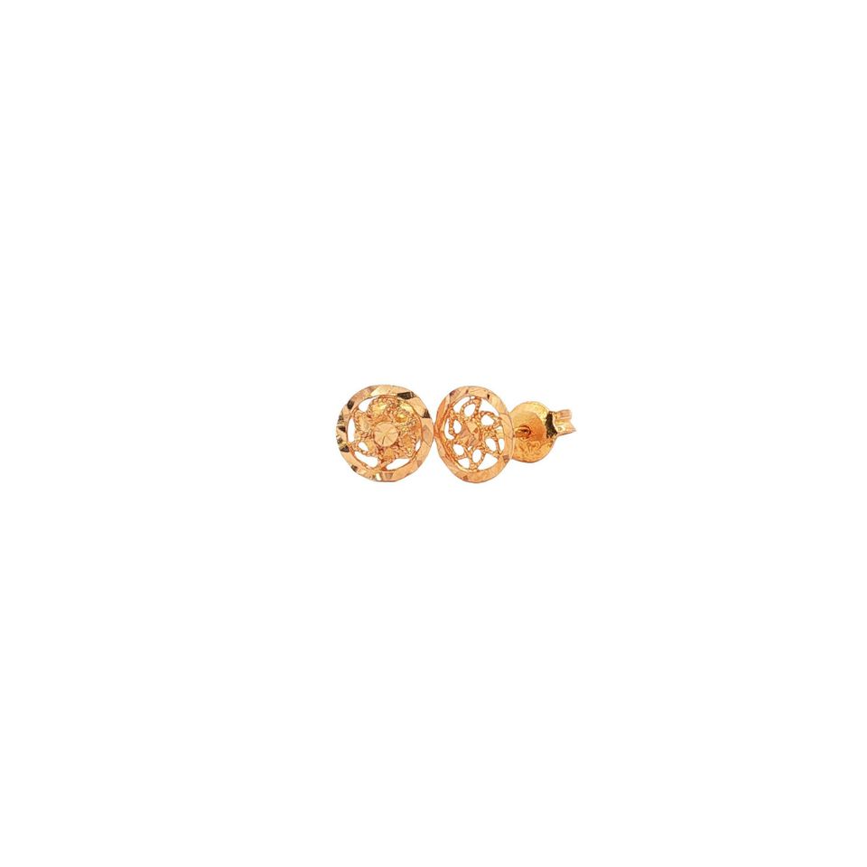 Vintage 20K Gold Fancy Stud Earrings