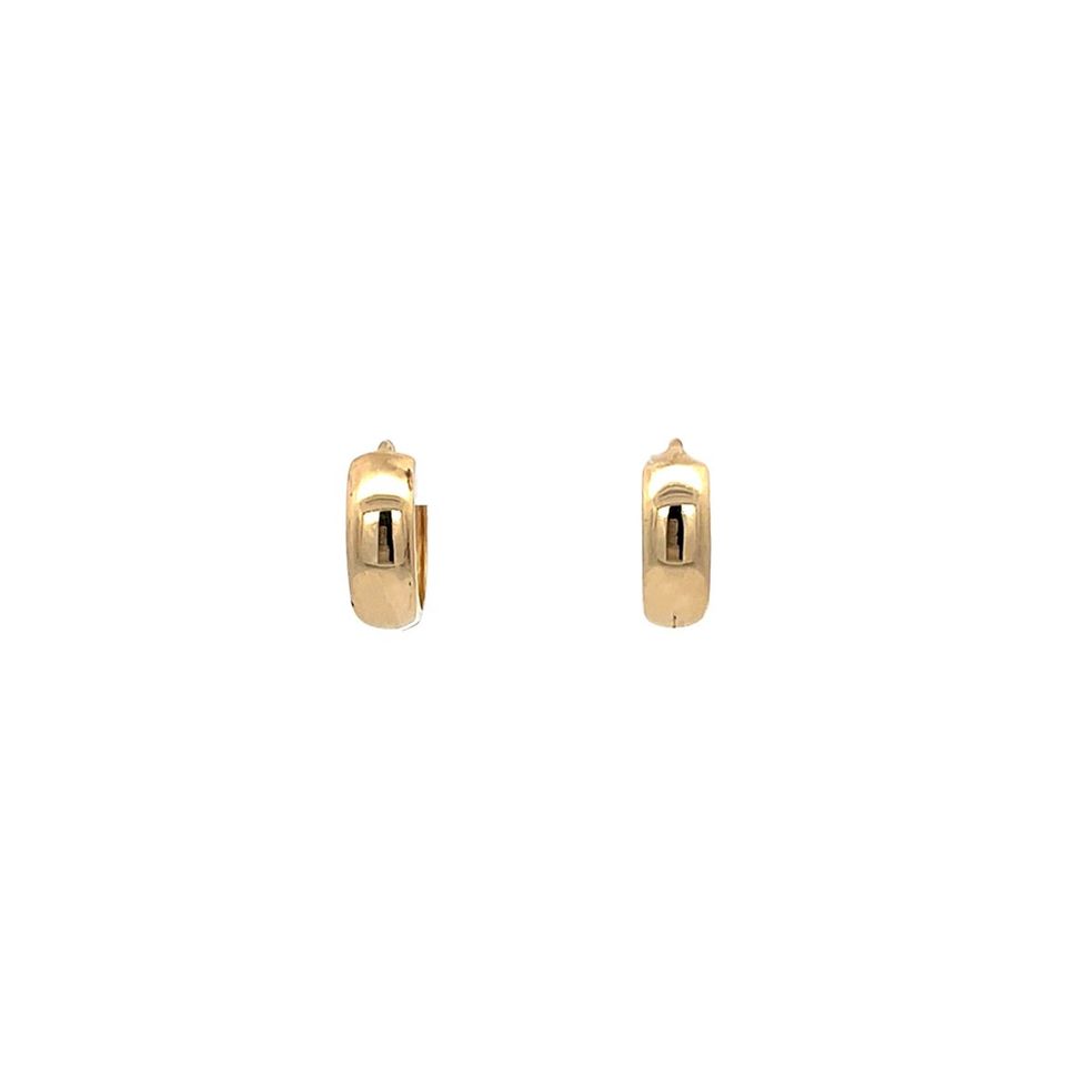Vintage 14K Gold Smooth Hoop Earrings