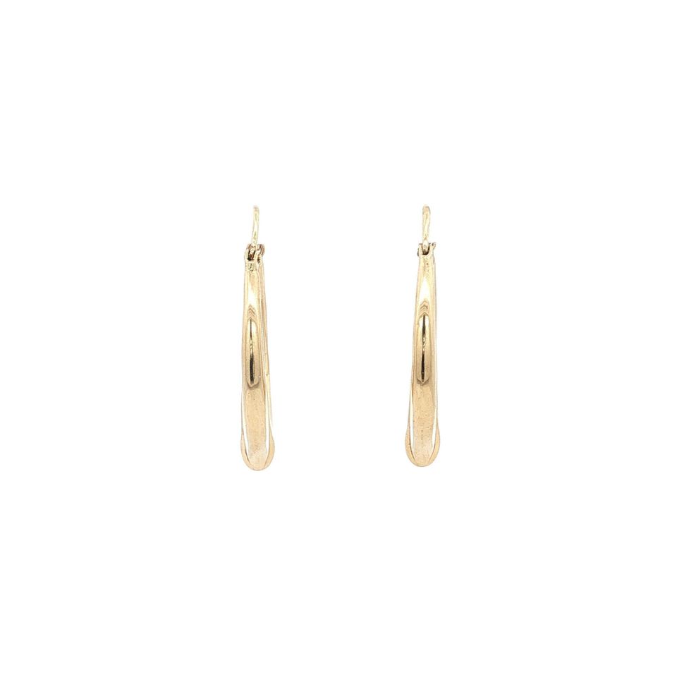 Vintage 14K Gold Fancy Hoop Earrings