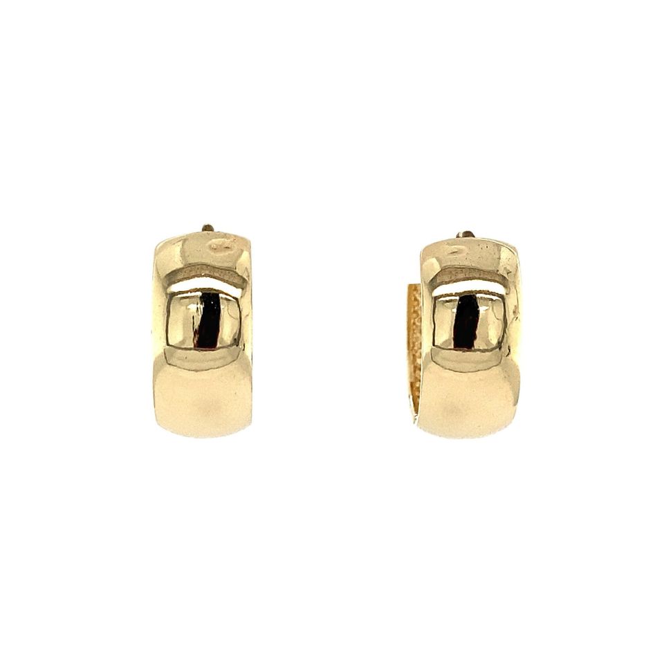 Vintage 14K Gold Smooth Hoop Earrings