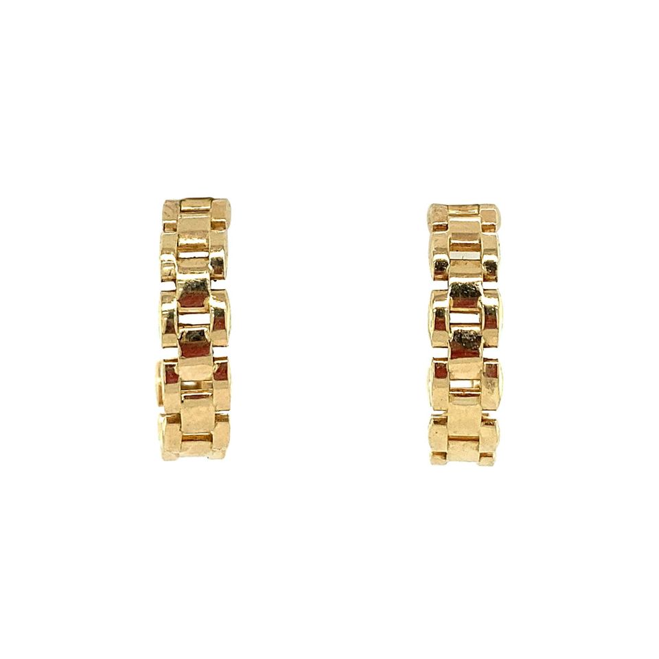 Vintage Rolex 14K Gold Hoop Earrings