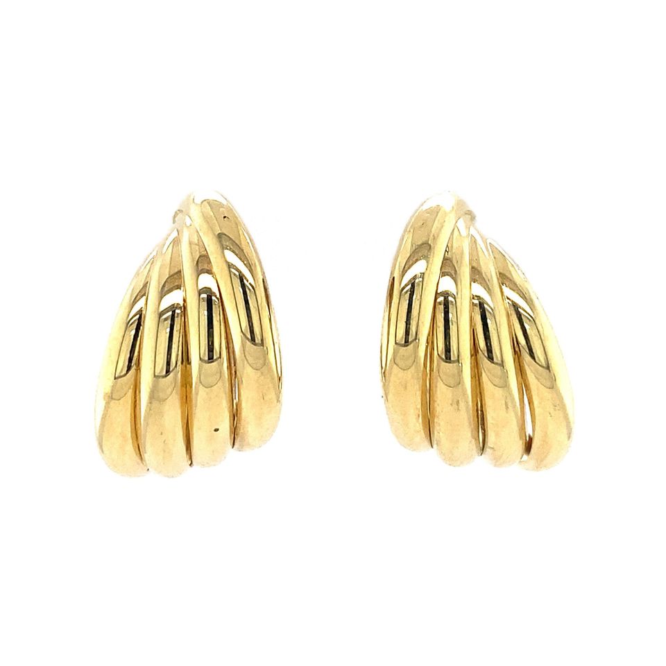Vintage 14K Gold Fancy Stud Earrings