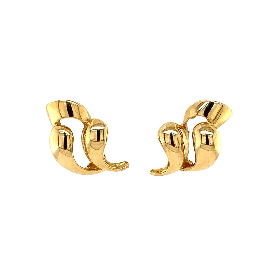 Vintage 14K Gold Fancy Stud Earrings