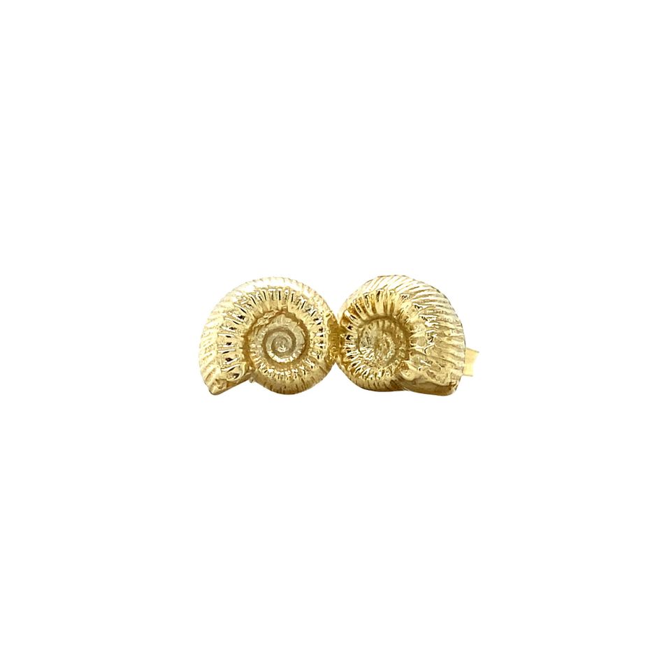 Vintage 14K Gold Schelp Stud Earrings