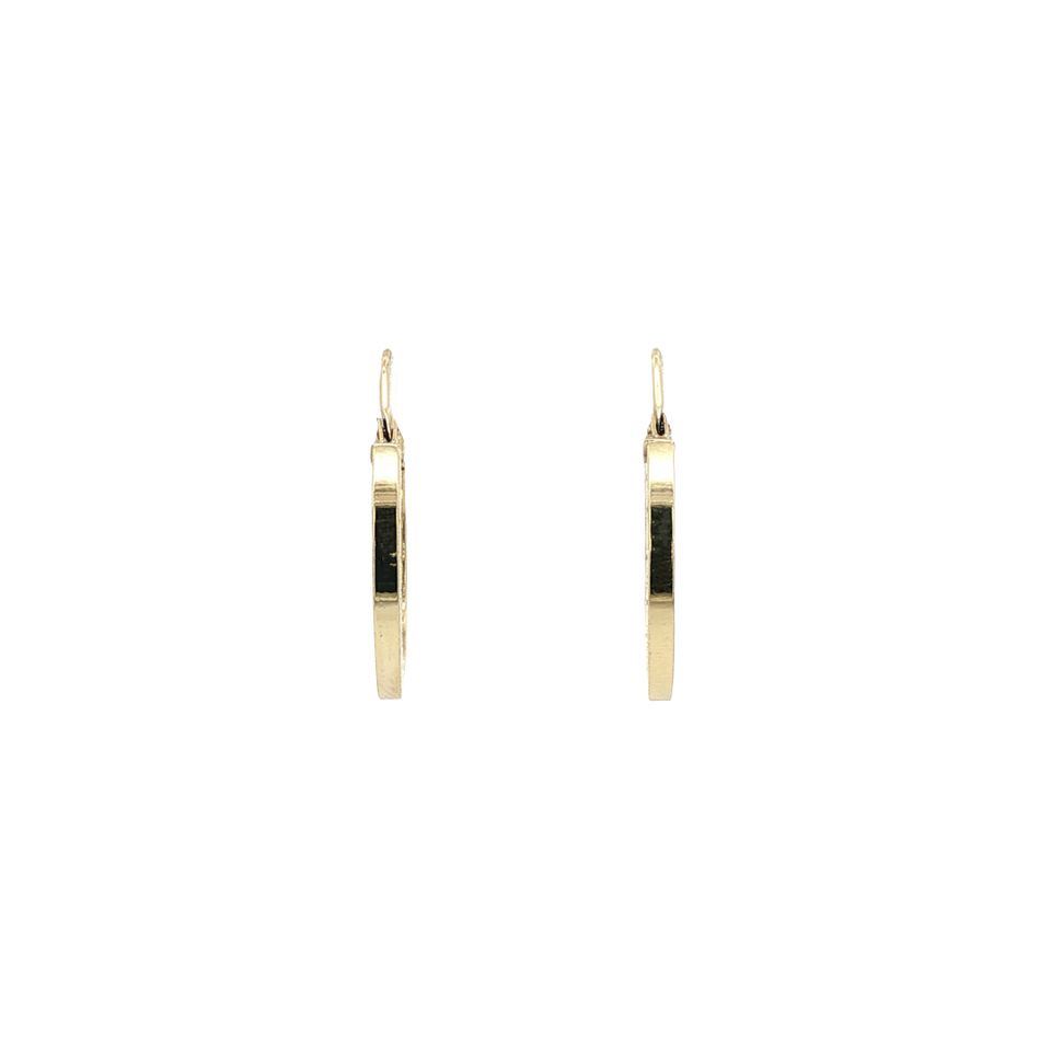 Vintage 14K Gold Fancy Hoop Earrings