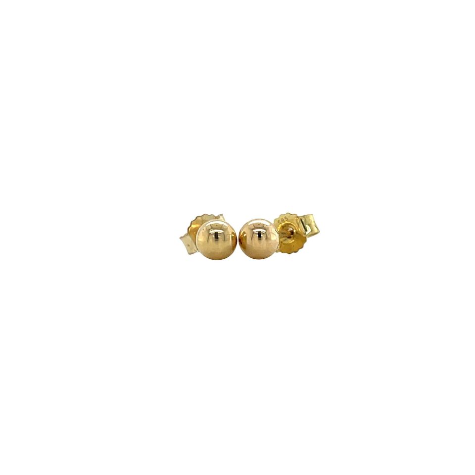 Vintage 14K Gold Bead Stud Earrings