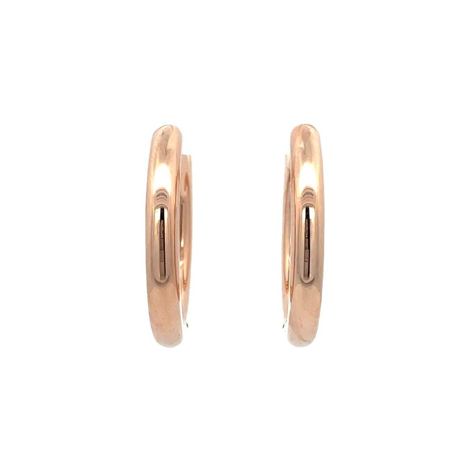 Vintage 14K Rose Gold Hoop Earrings