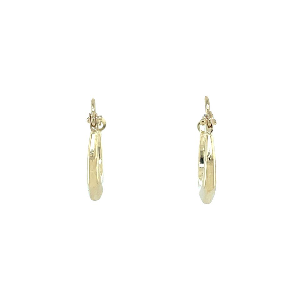 Vintage 14K Gold Fancy Hoop Earrings