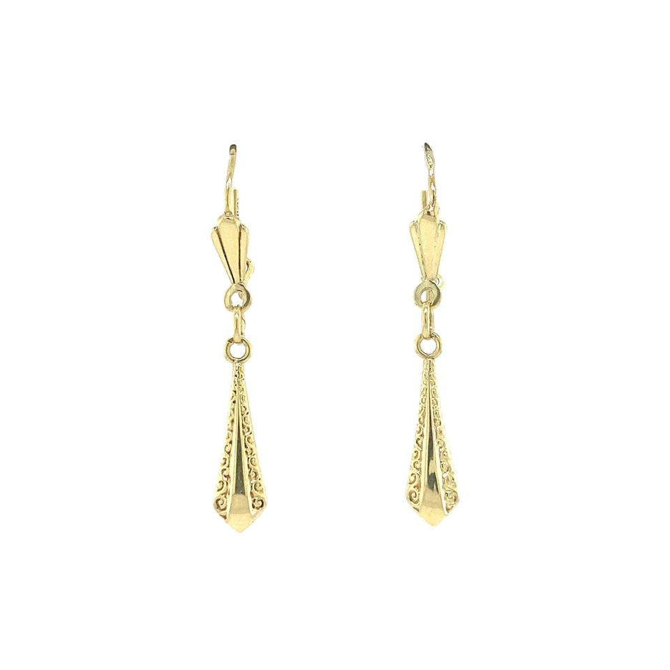 Vintage 14K Gold Fancy Drop Earrings