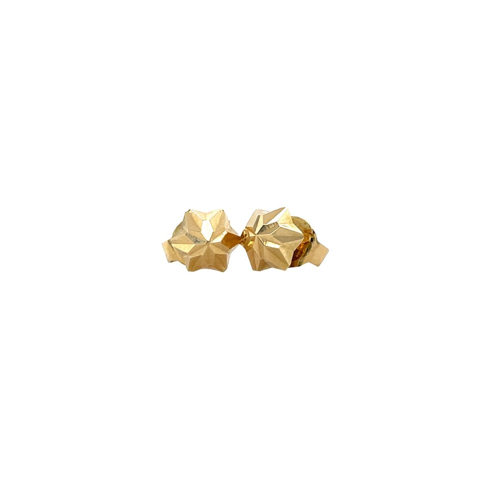 Vintage 14K Gold Fancy Stud Earrings