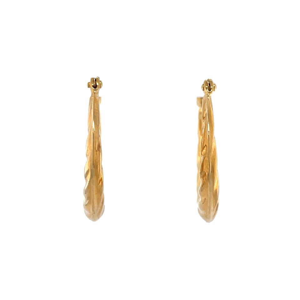 Vintage Fancy 8K Gold Hoop Earrings