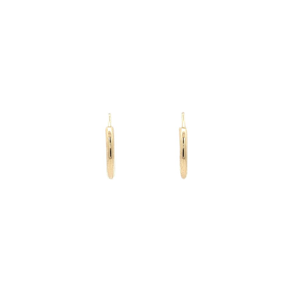 Vintage 14K Gold Smooth Hoop Earrings