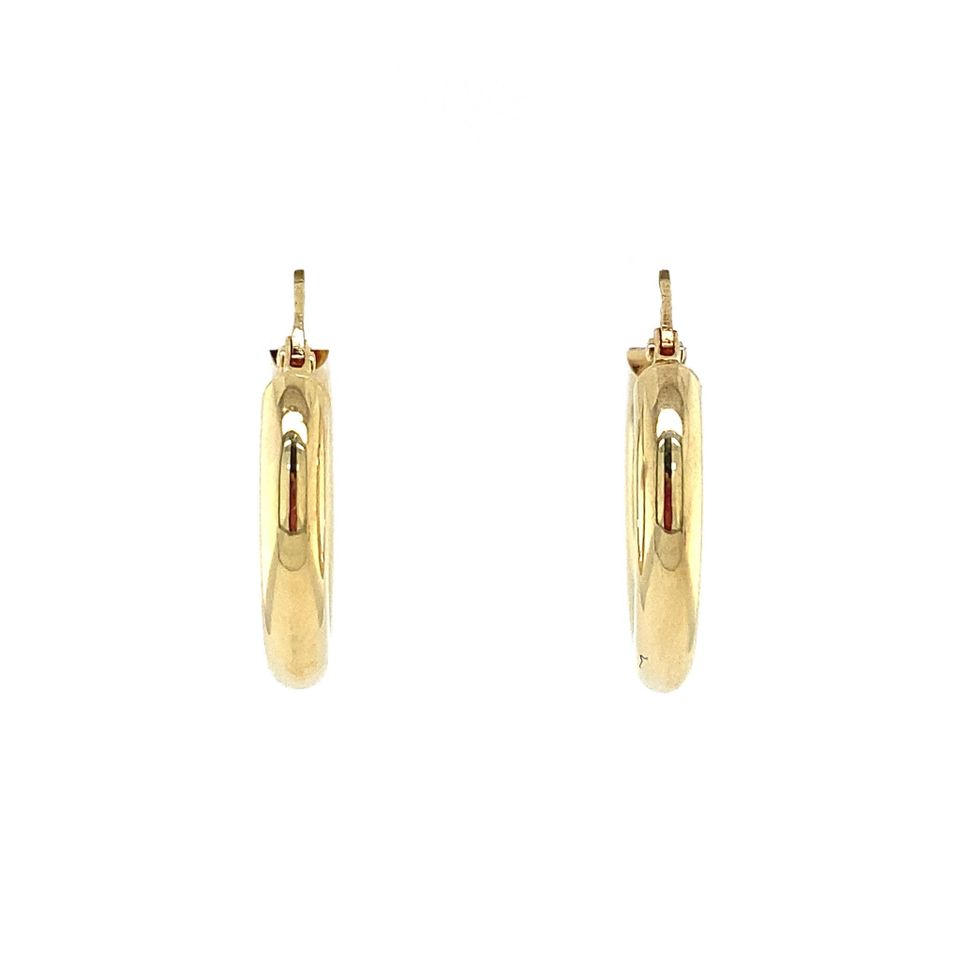 Vintage 14K Gold Smooth Hoop Earrings