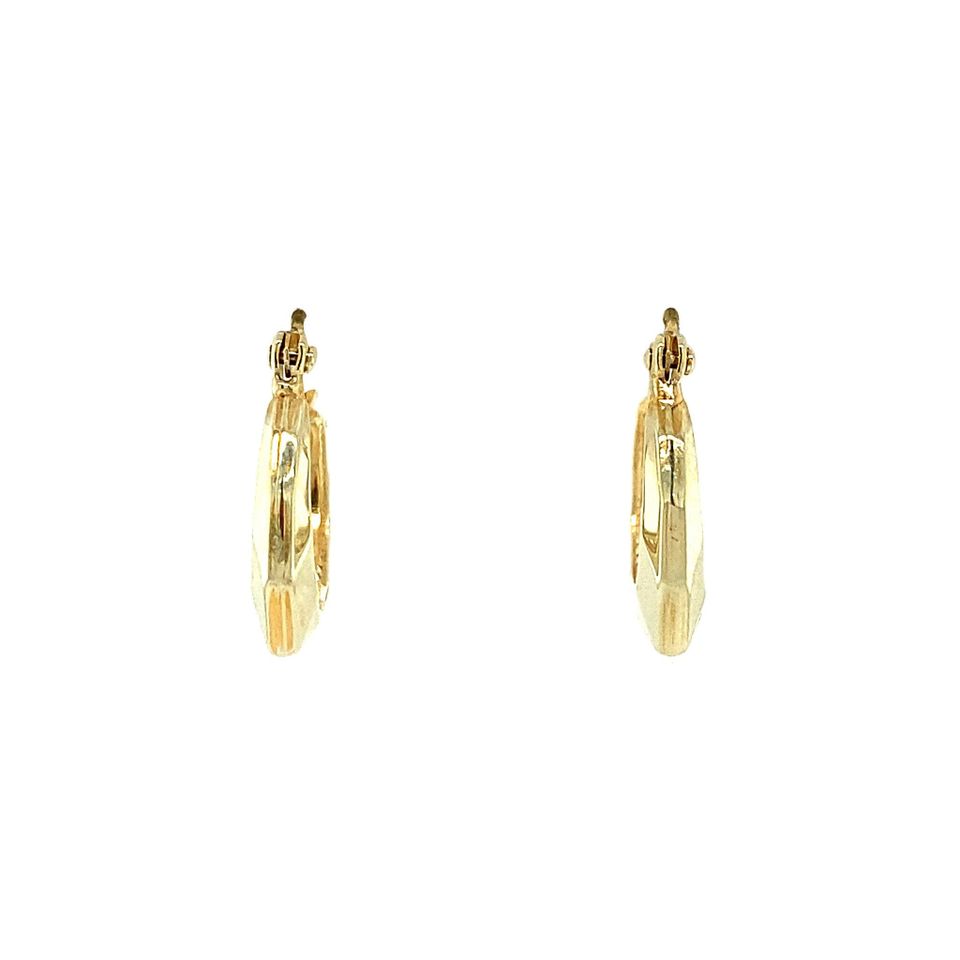 Vintage 14K Gold Hoop Earrings Fancy