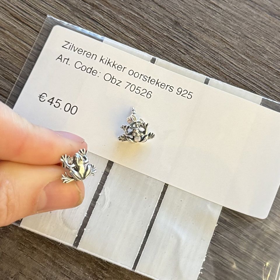Vintage Sterling Silver Kikker Stud Earrings