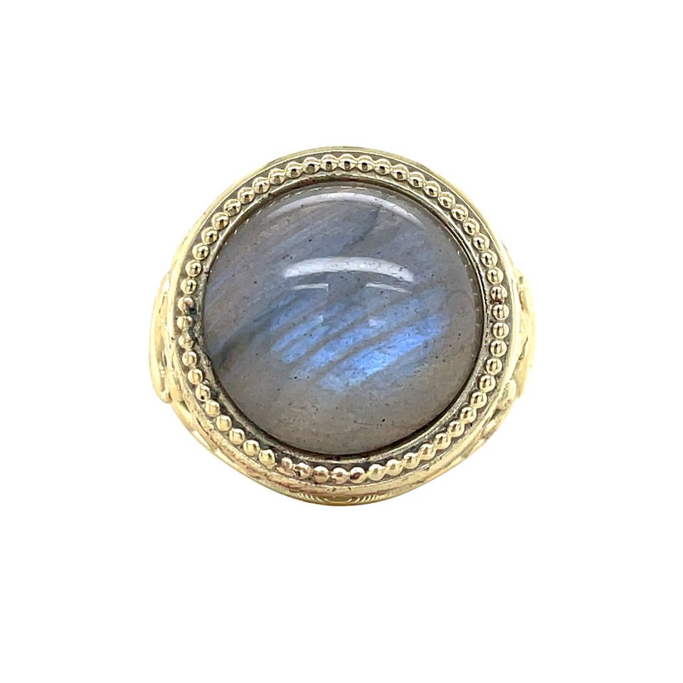 Vintage 14K Gold Ring with Labradorite