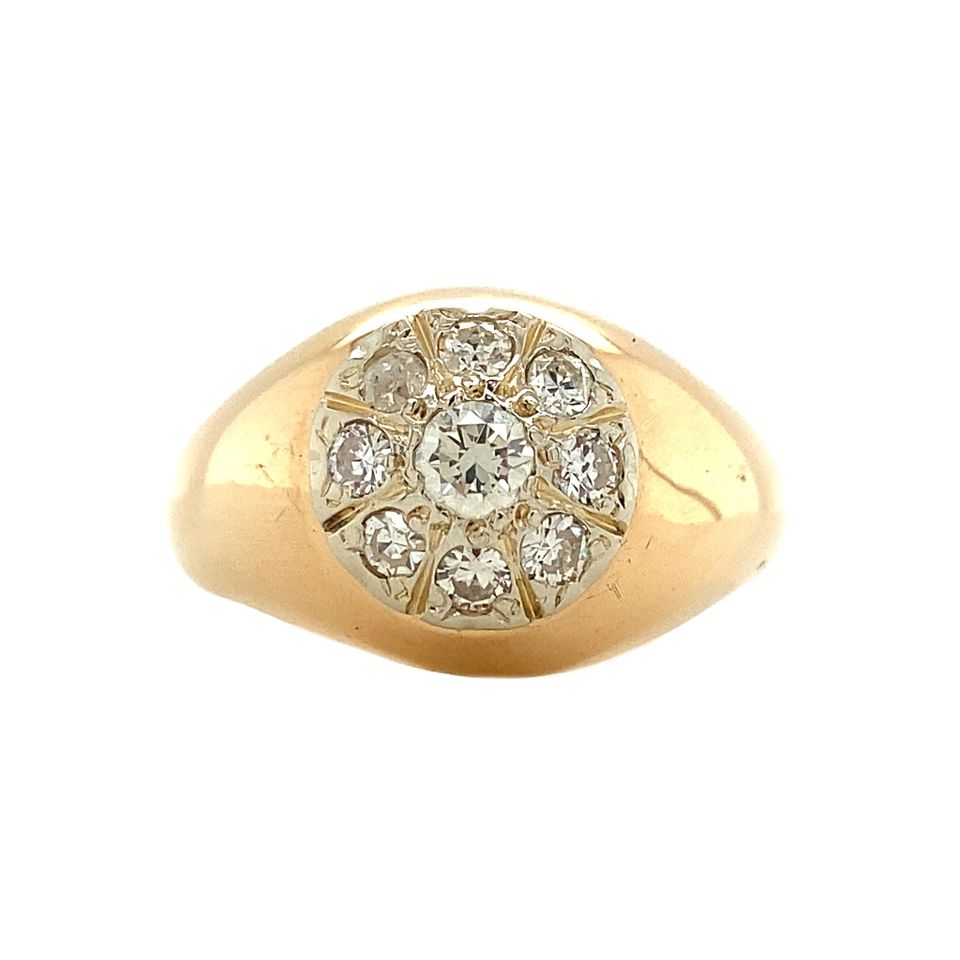 Vintage 18K Gold Ring with Diamond