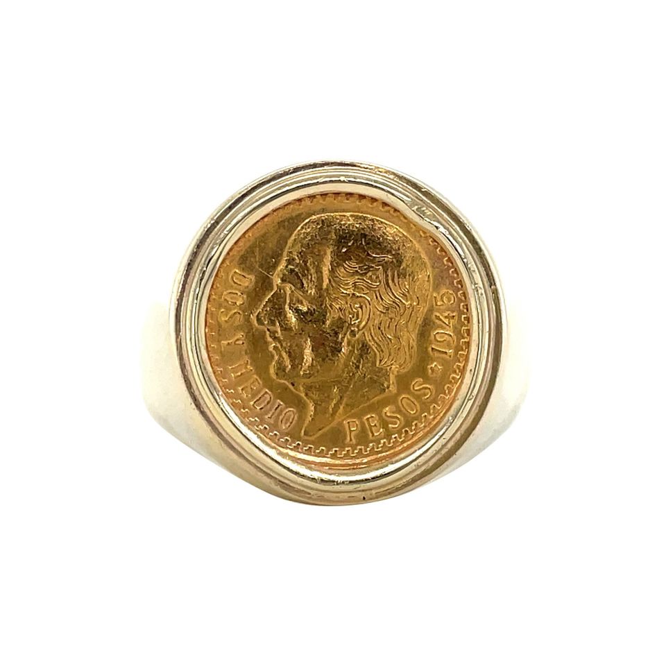 Vintage 14K Gold Coin Ring
