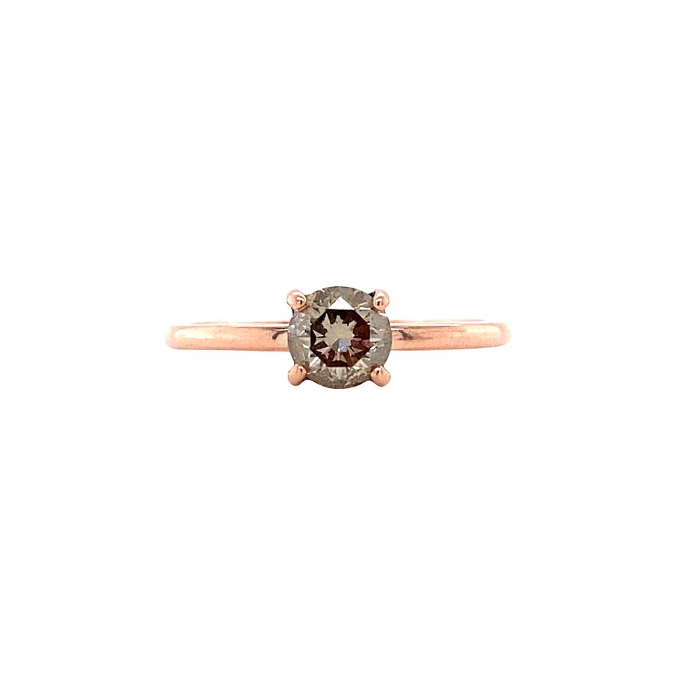 Vintage 9K Gold Solitaire Ring with Diamond