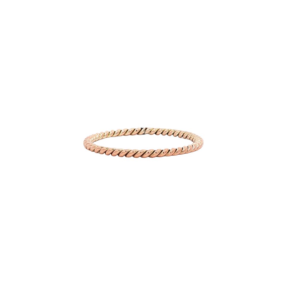 Vintage Rose Twisted 8K Gold Ring