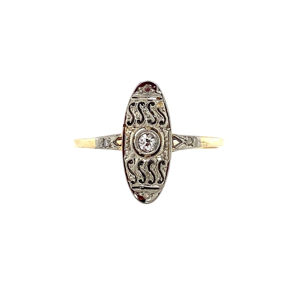 Vintage 14K Gold Ring with Diamond