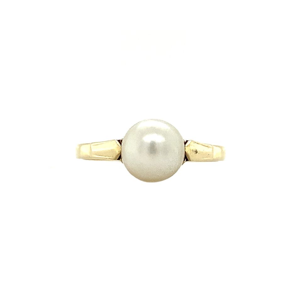 Vintage 14K Gold Ring with Pearl